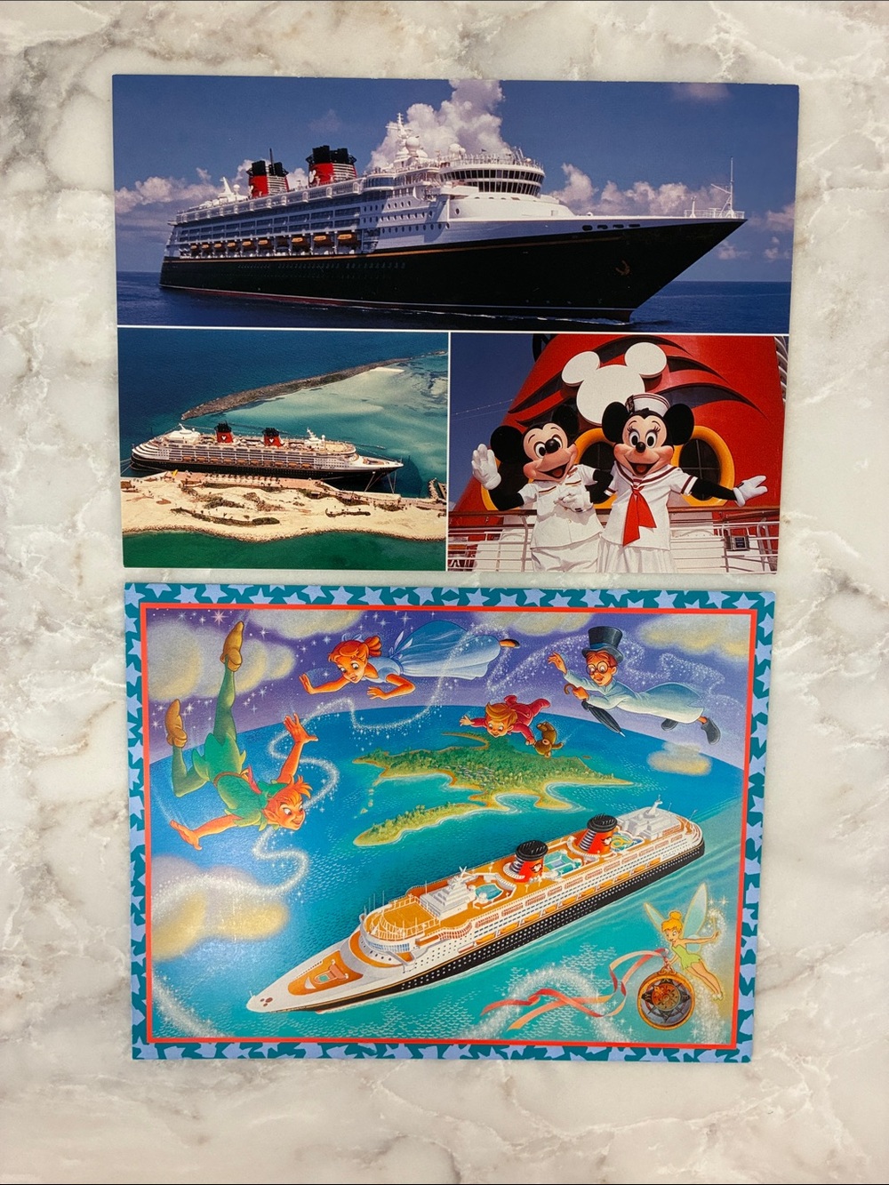 Two Disney Magic postcards